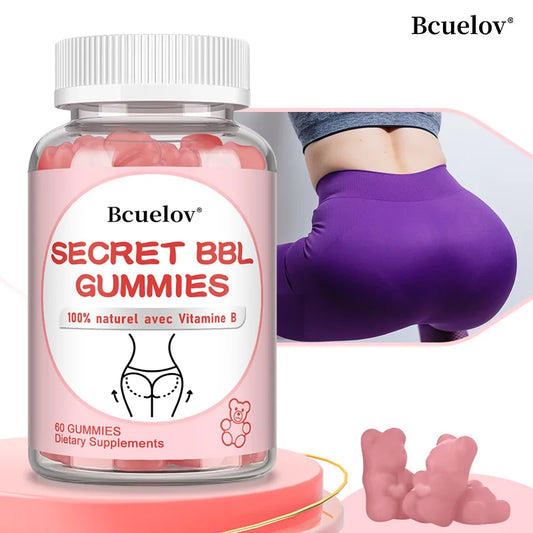 Bbl Gummies Natural Vitamin B Apple Cider Vinegar Shapes Plumps and Lifts Buttocks Manages Body Shape
