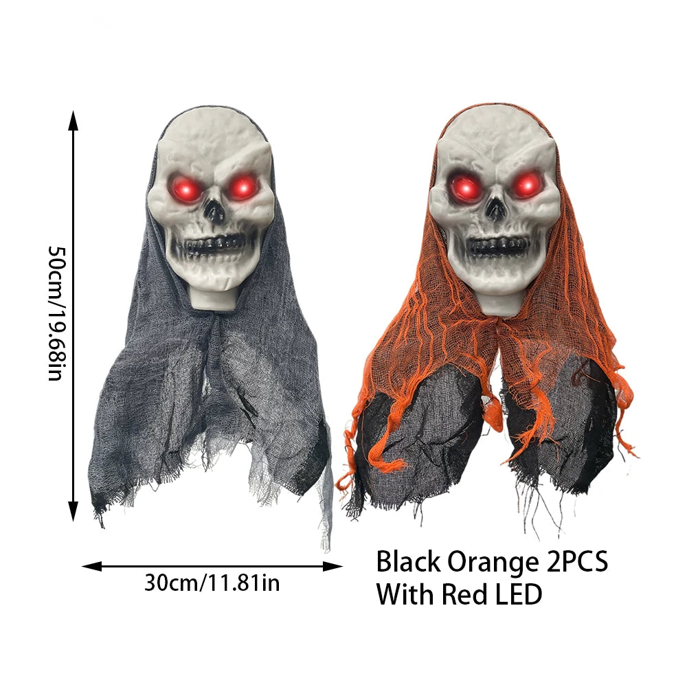 Two Piece Halloween Hanging Skull Skeleton Ghost Ornaments