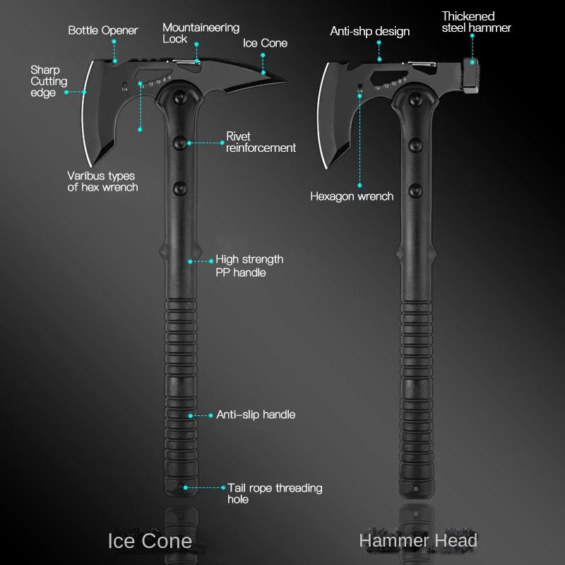 Devils Assault Tactical Axe Camping Hatchet Life Saving Multi Function Outdoor