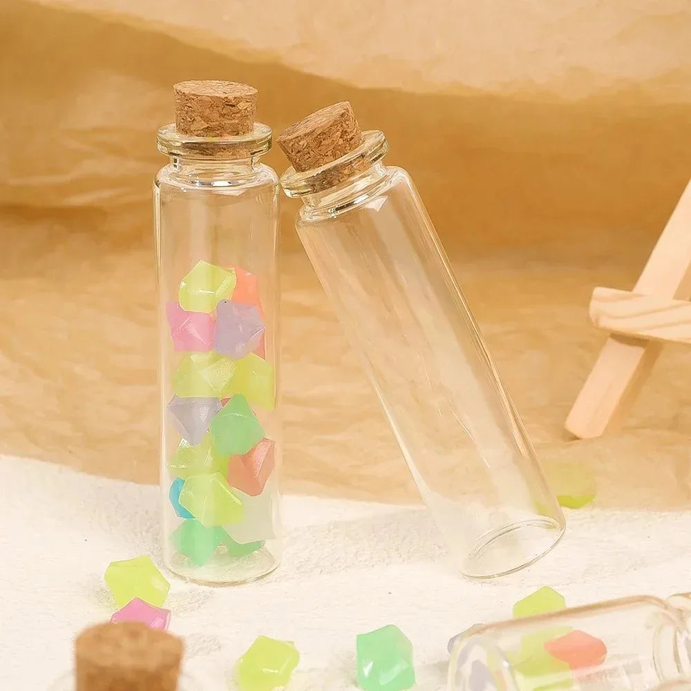 Cork Stopper Glass Bottles Transparent Wishing Messages Gift