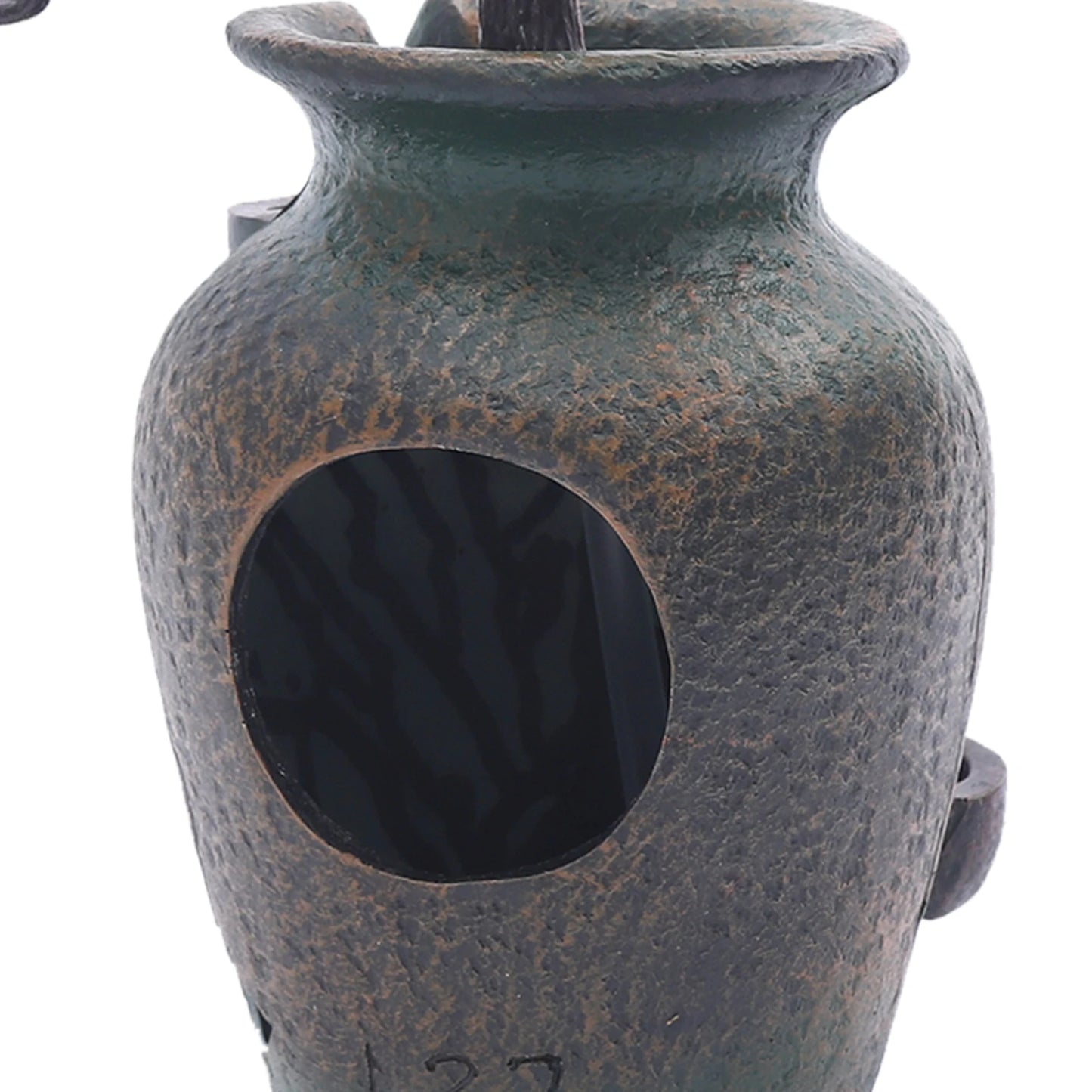 Decorative Tabletop Fountain, Simulated Vase and Trees, Stress Relief Water Feature for Home, Office, and Living Room