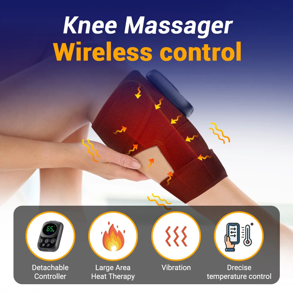 3 in 1 Shoulder Knee Elbow Heated Vibration Massager Pad for Joint Pain Relief and Arthritis Support