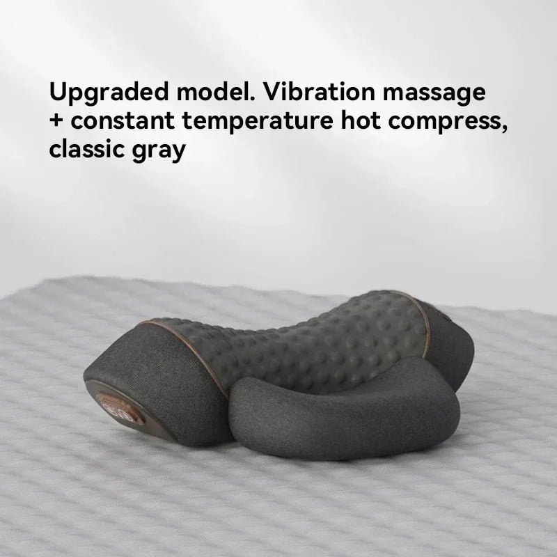 Okayso Electric Neck Massager Cervical Pillow with Hot Compress and Vibration for Neck and Shoulder Relief