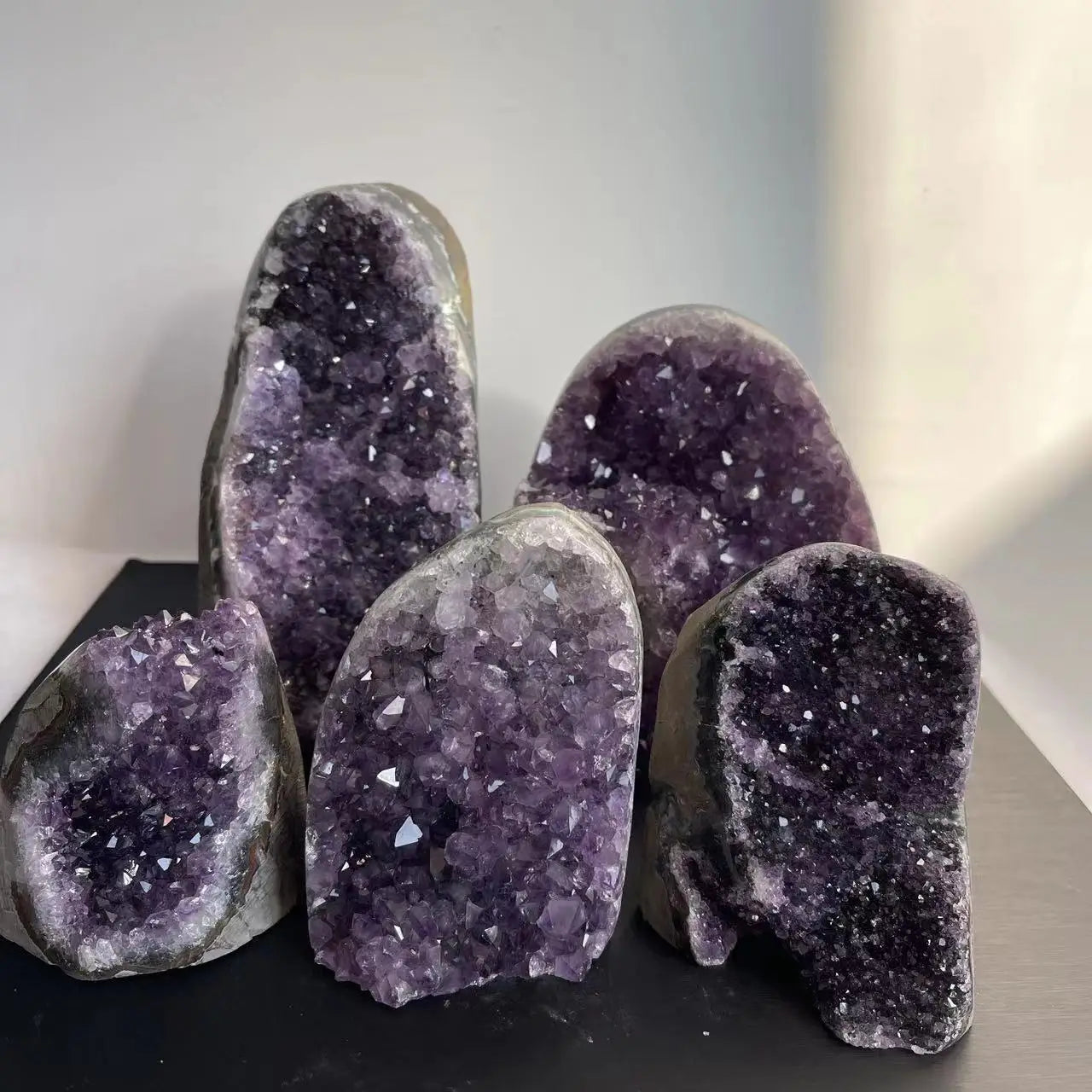1PC Natural Amethyst Crystal Cluster Quartz Raw Healing Stone Mineral Home Decor Purple Feng Shui Stone
