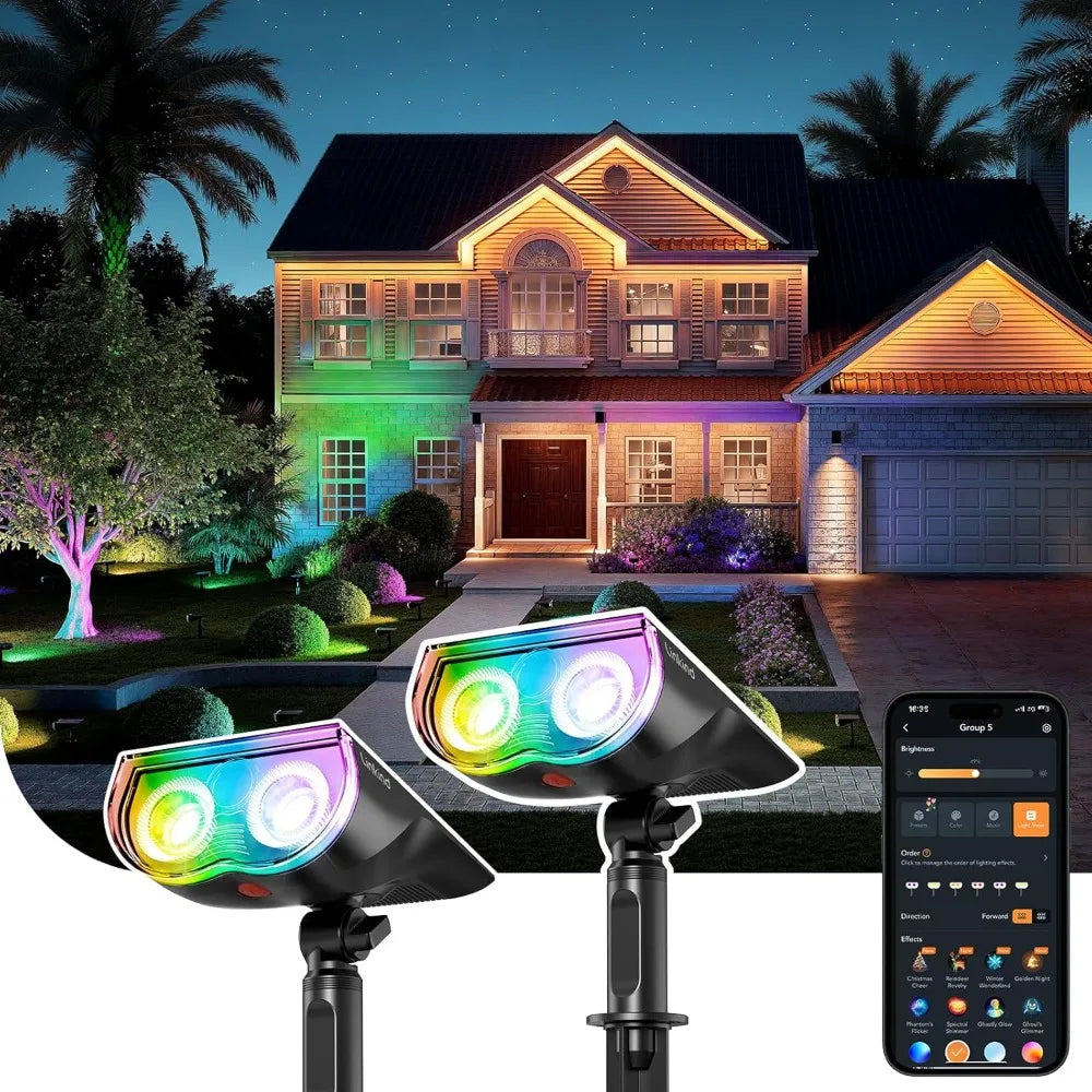 Smart Solar Spotlight SL5C Color Changing Lights App Voice
