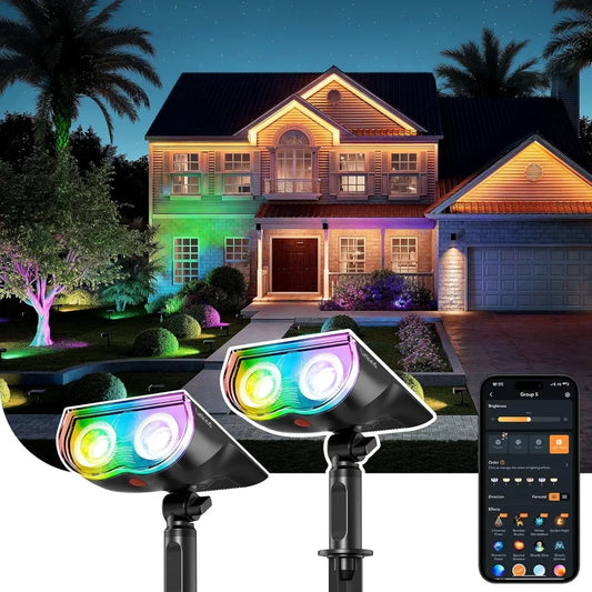 Smart Solar Spotlight SL5C Color Changing Lights App Voice