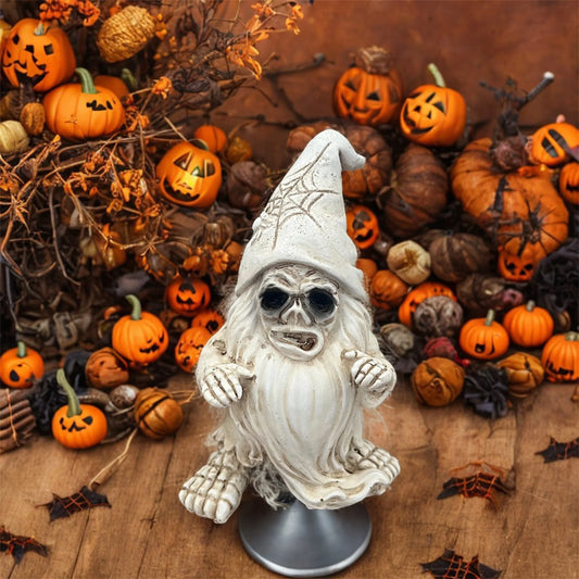 Creepy Witch Gnome Figurine Halloween Decoration Garden
