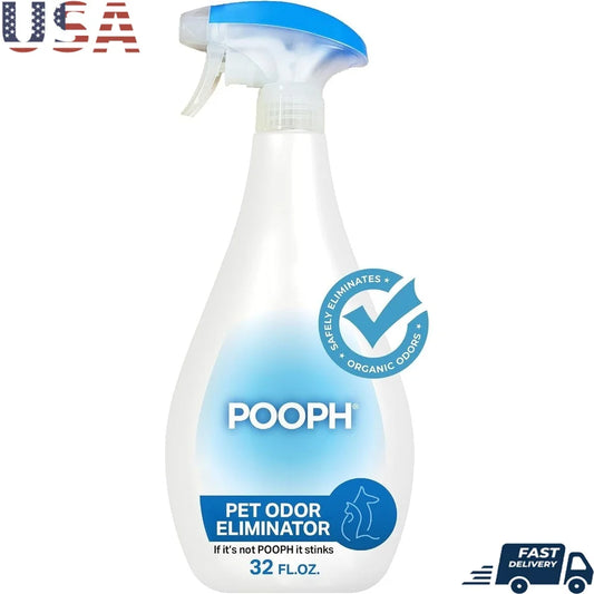 Pet Odor Eliminator Spray 32 Ounce Fragrance Free Safe for Pets Fast Acting Deodorizing Enzymatic Cleaner for Home Use