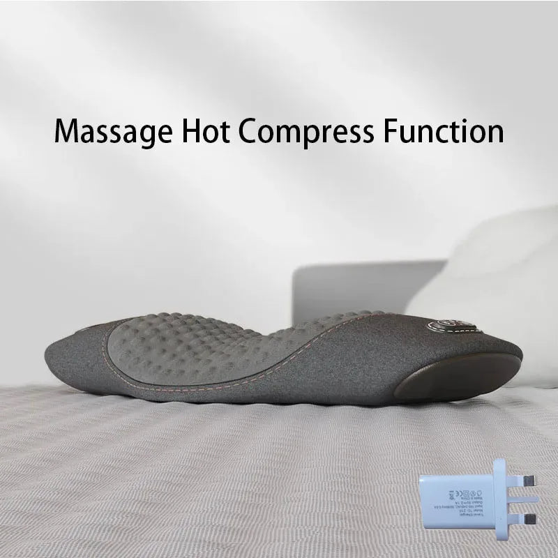 Okayso Waist Pillow Back Massage Protection Pad Heating Vibrating Back Massager for Waist Relief and Support
