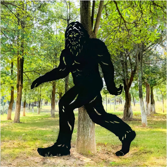 7.4Ft Bigfoot Metal Yard Statue Sasquatch Garden Art