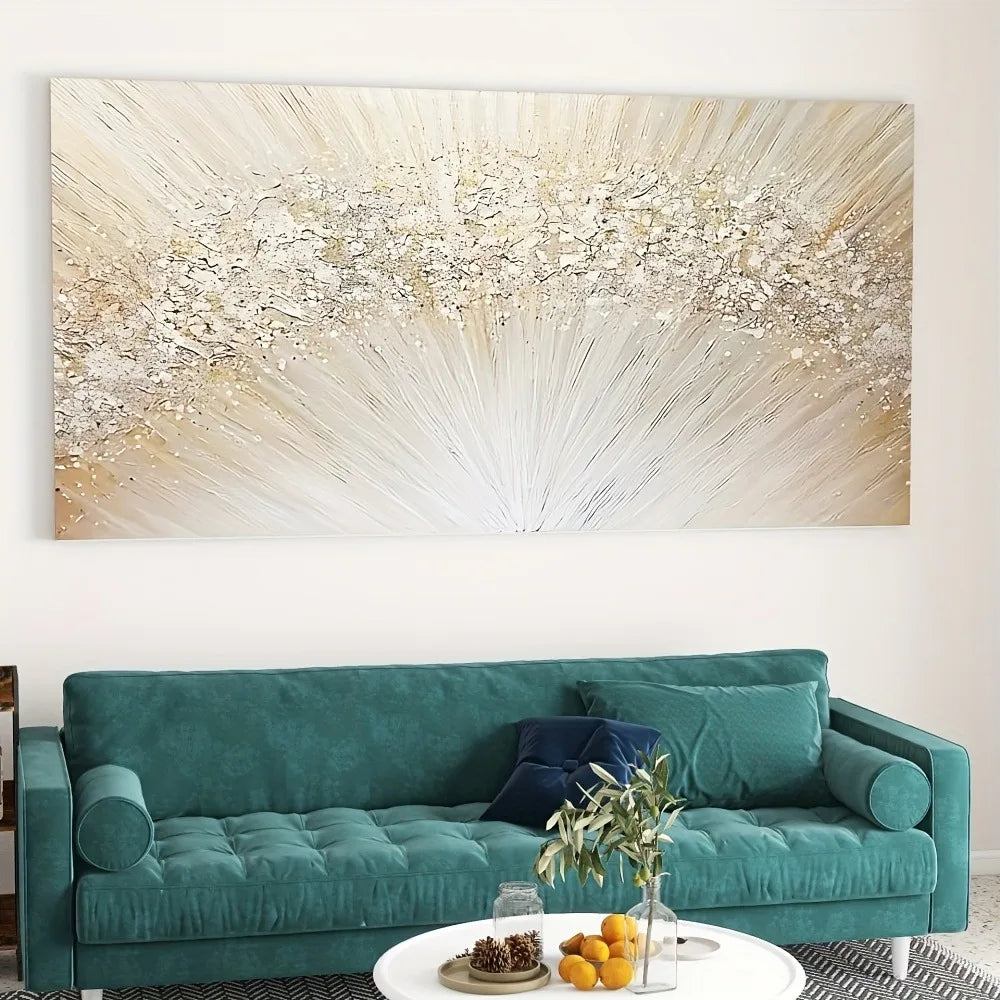 Twisting and Bending of Lines Visual Flow in Abstract Paintings for Interior Decoration 1.5 Inch Thick Pine Solid Frame