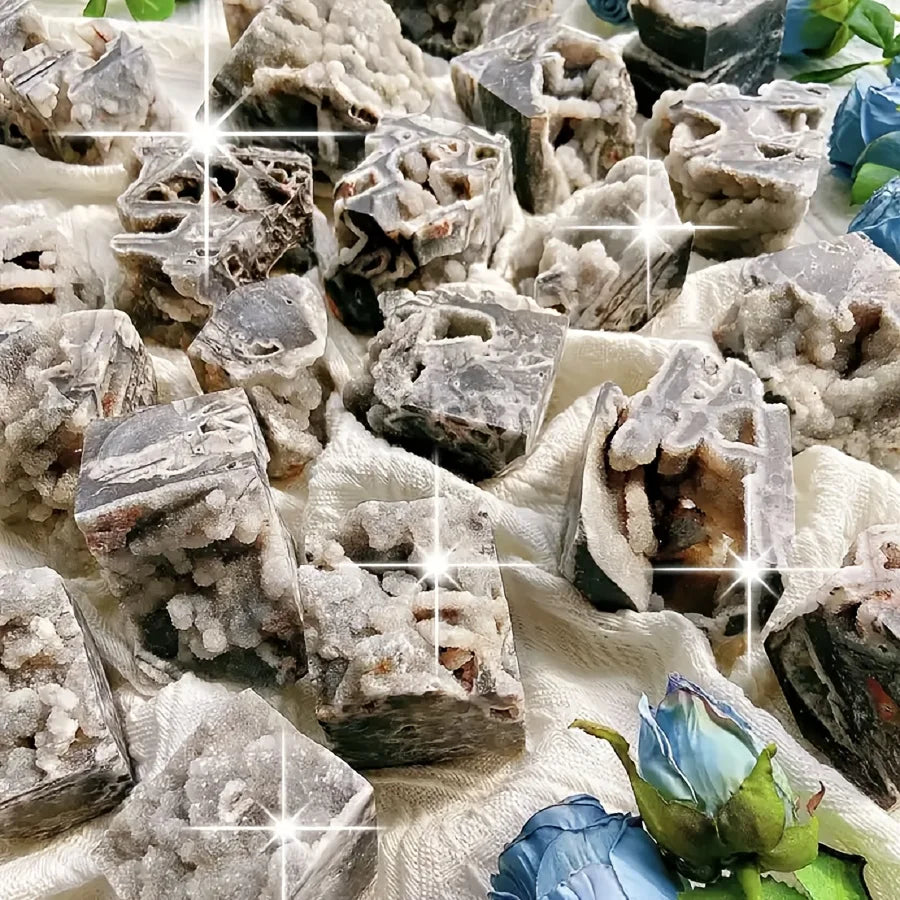 Sphalerite Geode Cube Crystal Druzy Home Decoration Gifts