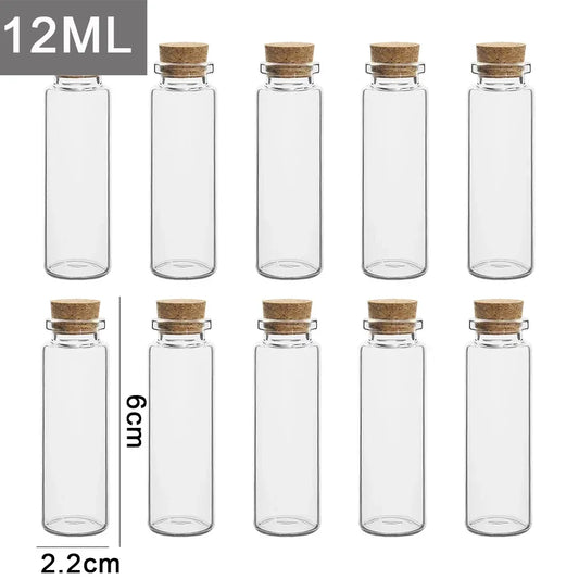 Cork Stopper Glass Bottles Transparent Wishing Messages Gift